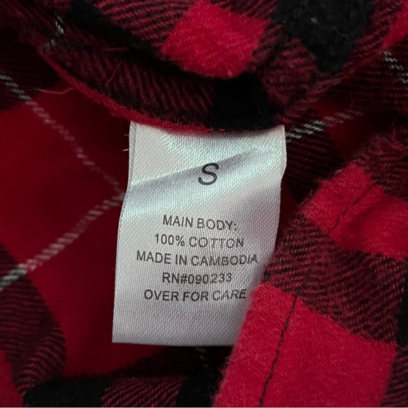 Pacsun LA Hearts Red/Black/White Flannel Button Down Shirt - Picture 4 of 4